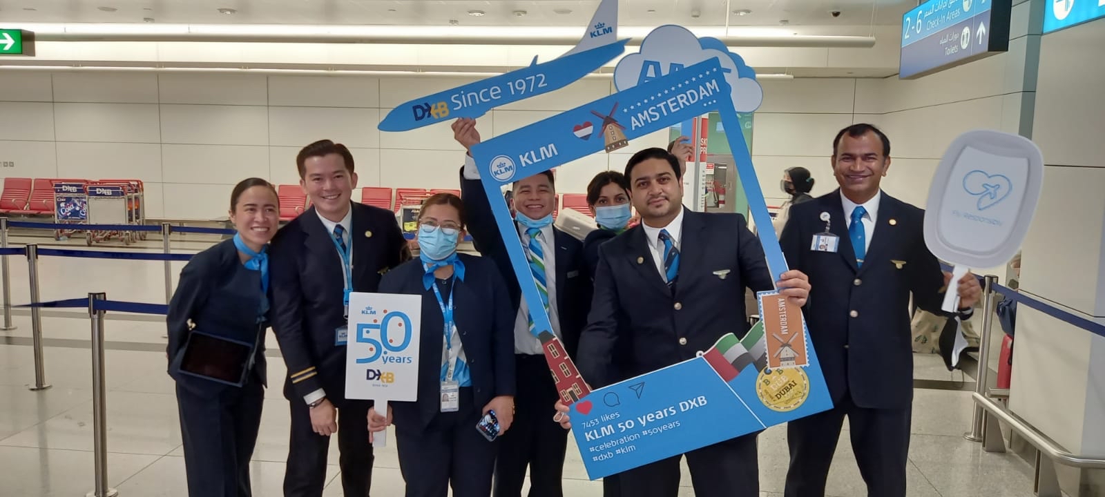 KLM celebrates 50th anniversary of first flight to Dubai with airport